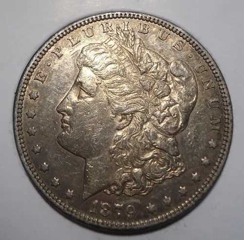 ほぼ未使用+ 1879 S 裏面、78 モルガン銀貨、同梱配送!