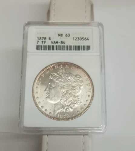 1878年モルガン銀貨 7TF Vam-84 ANACS認定