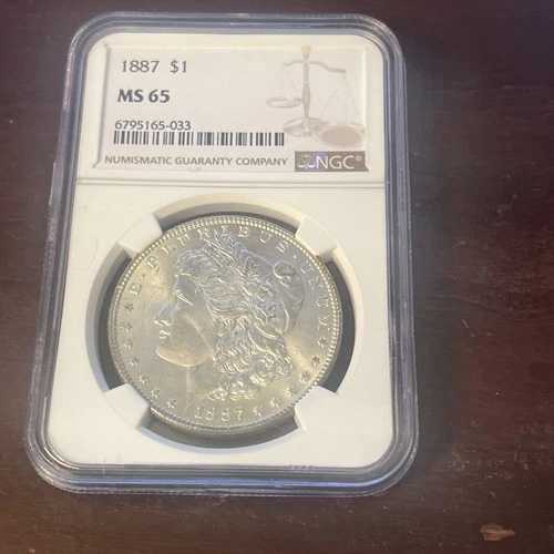 1887年 モルガン銀貨 $1 NGC MS 65