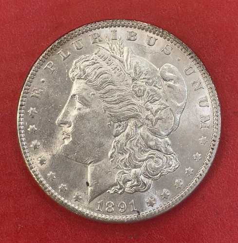 1891 P モーガン シルバー ダラー、ジェム チョイス、未流通。