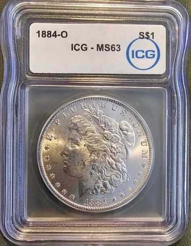 1884-O モルガン銀貨 MS63 ICG