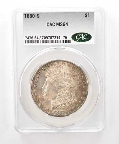 1880-S モルガン銀貨 MS64 CAC CACg 美しい色調 *6603 67,155円