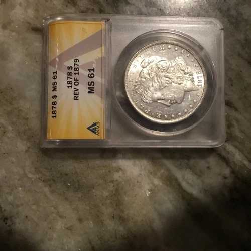 1878年モルガン銀貨、1879年ANACS MS 61の裏面