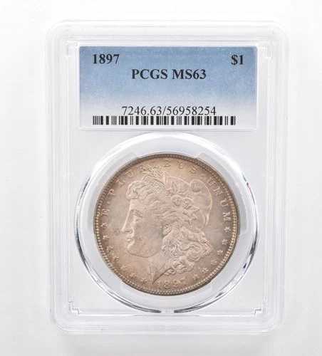 1897年 モルガン銀貨 MS63 PCGS 美しいトーン *7462