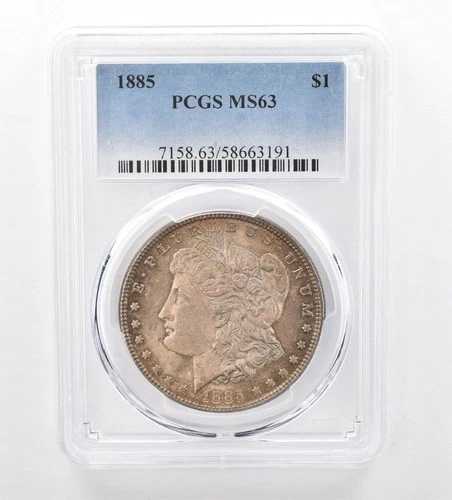 1885年 モルガン銀貨 MS63 PCGS 美しいトーン *7445