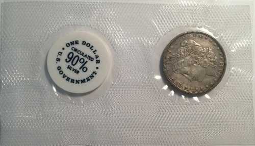 1883 年モルガン銀貨 GSA ソフトパック (#11462) 新品同様のパッケージと証明書付き。