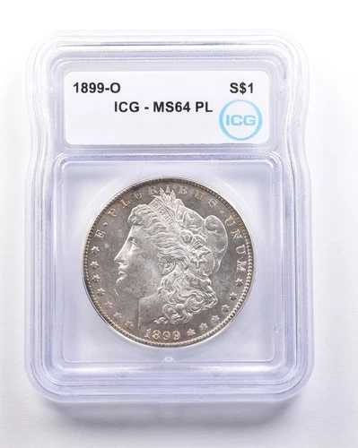 1899-O モルガン銀貨 MS64 PL ICG *4574