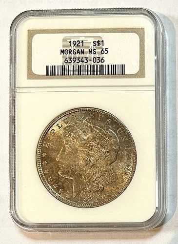 1921年 モルガン シルバー ドル NGC MS65 トーン