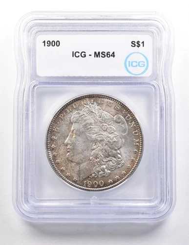 1900年 モルガン銀貨 MS64 ICG 美しい色調 *3705