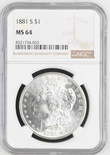 1881-S モルガン・ダラー NGC MS64