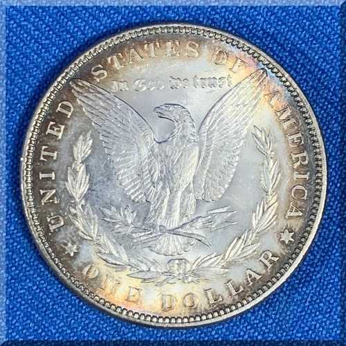 1887年 モーガン シルバードル 1ドル硬貨 - 自由の女神 - 神を信じる - トーニング 67,155円