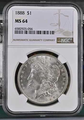 1888年 モルガン銀貨 NGC MS64