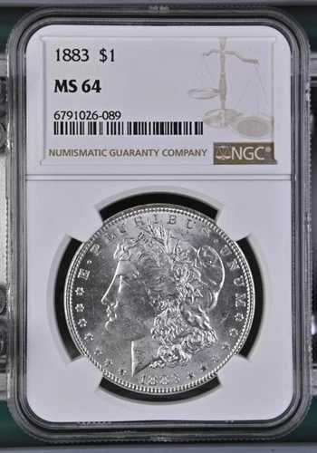1883年 モルガン銀貨 MS 64 NGC