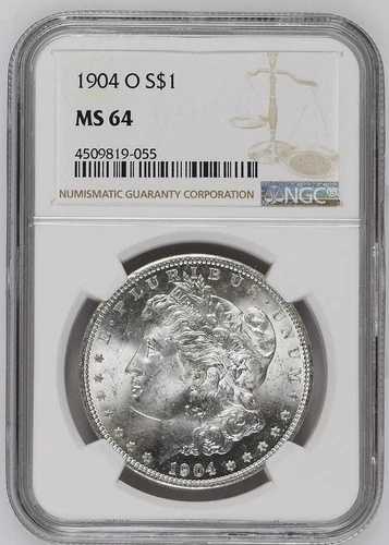1904-O モルガン銀貨 NGC MS64