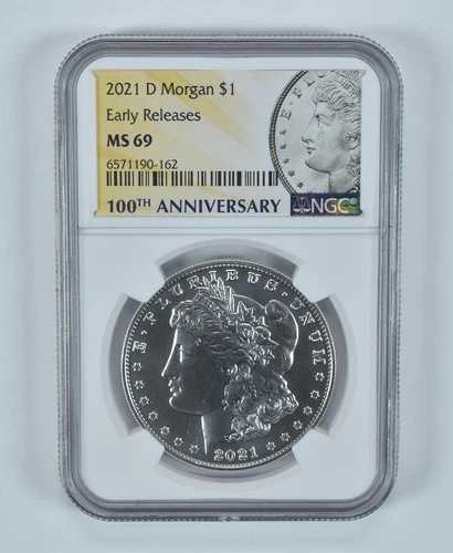 硬貨・コイン|2021-D モルガン銀貨 アーリーリリース MS69 NGC