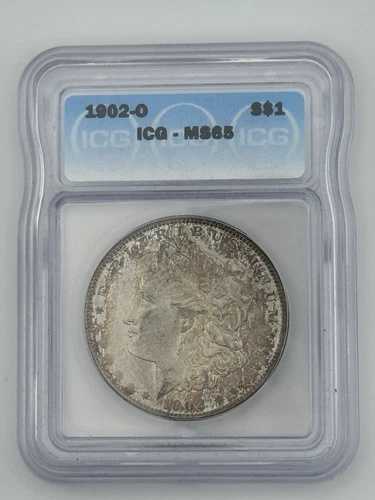 1902 O モルガン銀貨 ICG MS-65