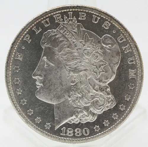 1880年代「プルーフライク」非常に高品位のモルガン・シルバー・ドル・チョイス、未流通