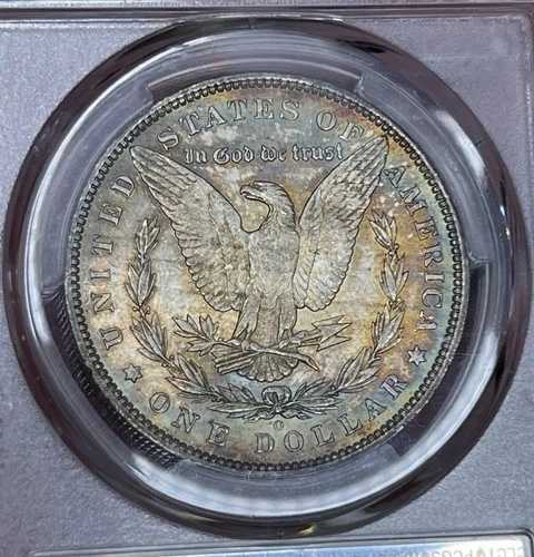 1885-O 1ドル モルガン銀貨 PCGS MS65 ジェム 両面トナートーン トーニング ??