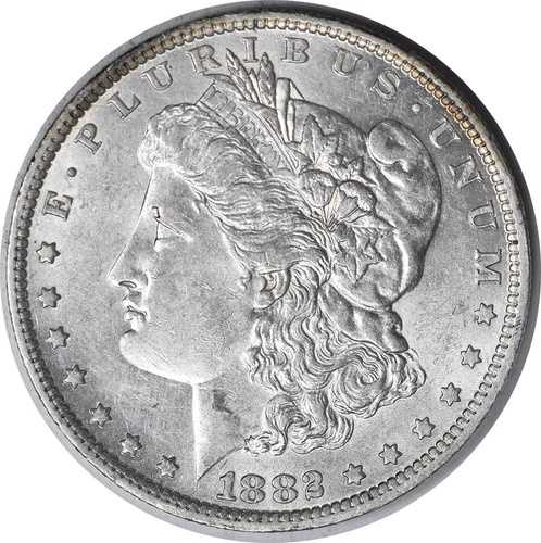 1882-O/S VAM 4 モルガン銀貨 O/S 埋め込み式 AU スライダー 未認定 #1115｜WORLD RESOURCE【QUEEN店】