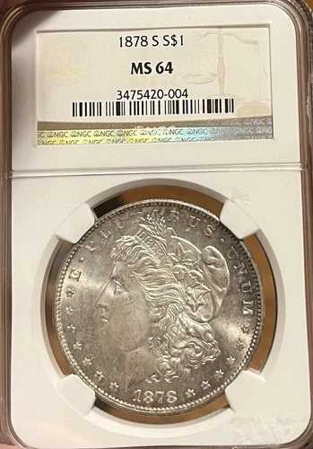 1878-S NGC MS64 モルガン銀貨
