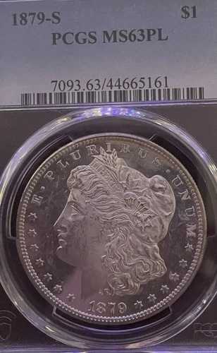 1879S PCGS MS63PL プルーフ モルガン・ダラーのような - 素晴らしいミラーのような