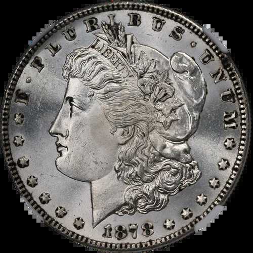 1878-S モルガン銀貨 NGC MS64 素晴らしい目を引く強い刻印