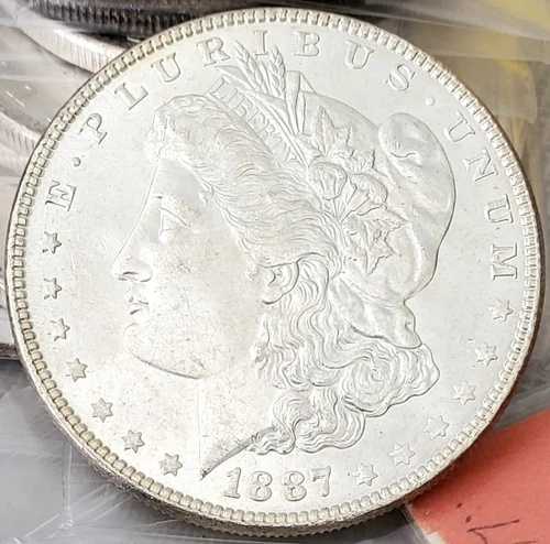 1887年 アメリカ合衆国 シルバー モルガン USドル コイン イーグル # 0004