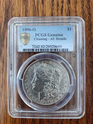1896年 O モルガン シルバー ダラー 美品 PCGS 純正クリーニング済み - AU 詳細