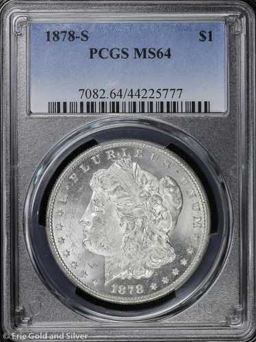 1878-S 1ドル モルガン銀貨 PCGS MS 64 | 未流通 UNC BU｜WORLD RESOURCE【QUEEN店】