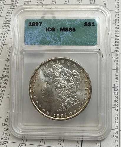 1897年モルガン銀貨 MS65 ICG