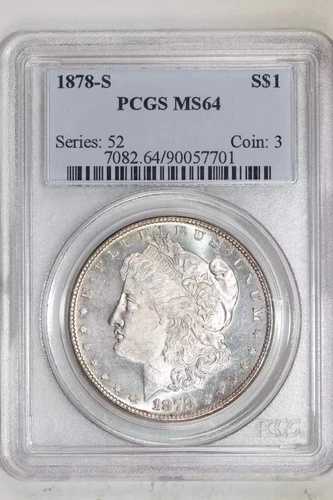 1878-S モーガン ドル PCGS MS64 LOOKS PL!