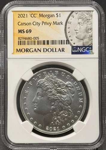 2021年「CC」現代モルガン・ダラー NGC MS-69 カーソンシティ・プリビーマーク