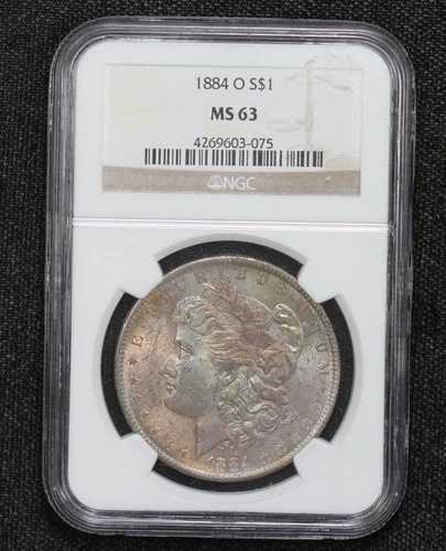 1884-O モルガン・ダラー トーン NGC MS-63 23フィート