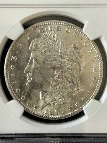 1897-S NGC MS-63 モルガン銀貨。素晴らしいコインです!!!