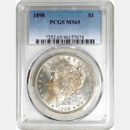 1898年 アメリカ モルガン銀貨 PCGS MS65