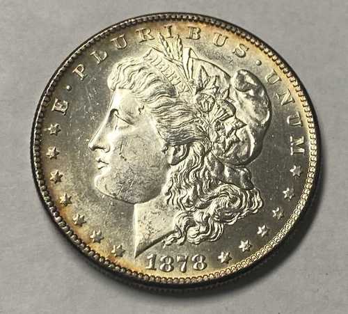 1878 S モーガン シルバー ダラー 派手な色調、壊れた R と 4 番目の??壊れていない B VAM2? 付き。 69,575円