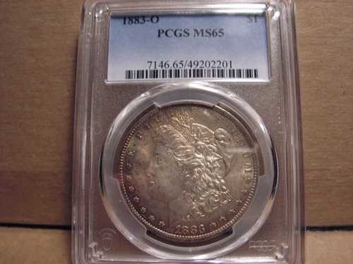 1883年 - O モルガン銀貨。PCGS MS65。