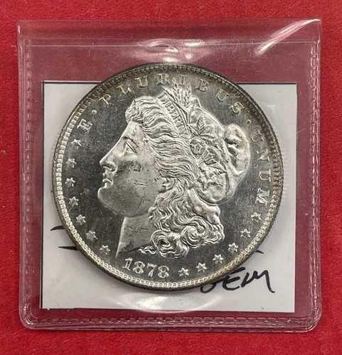 1878 S モーガン シルバー ダラー、ジェム アンサーキュレート、78 年裏面、プルーフ状。