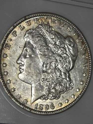 1896年 O $1 モルガン・ダラー ANACS AU50「ソープボックス」トーン #2518621