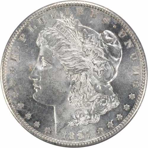1897-S モルガン銀貨 チョイス BU 未認定 #874