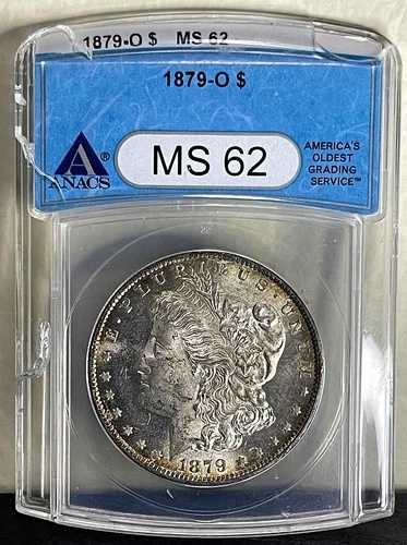 1879-O モルガン銀貨 ANACS MS62 トーン、プルーフ級のディテール！素晴らしい！ 70,180円