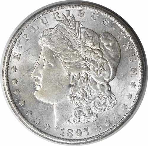 1897-S モルガン銀貨 チョイス BU 未認定 #853 70,180円