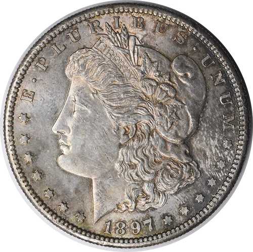 1897-S モルガン銀貨 チョイス BUトーン 未認定 #846