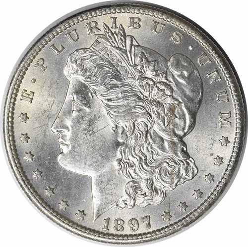 1897-S モルガン銀貨 チョイス BU 未認定 #867