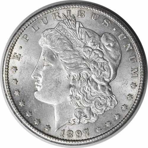 1897-S モルガン銀貨 チョイス BU 未認定 #859