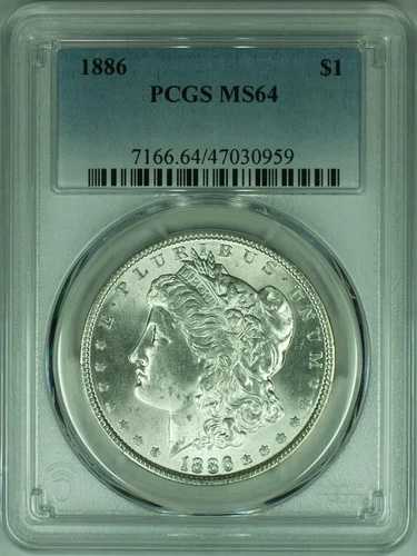 1886年 モルガン銀貨 PCGS MS-64 (39A)