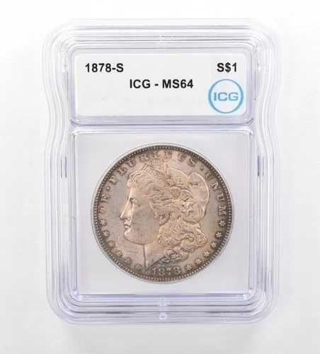 1878-S モルガン銀貨 MS64 ICG 美しい色調 *7540