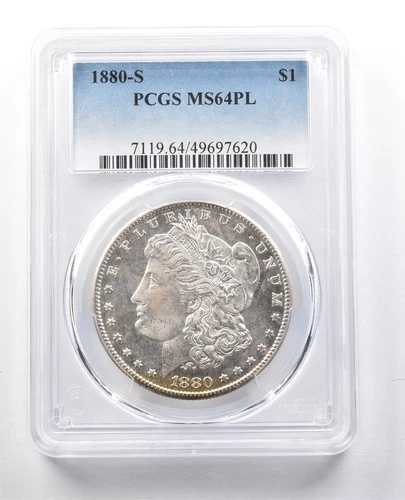1880-S モルガン銀貨 MS64 PL PCGS *1319