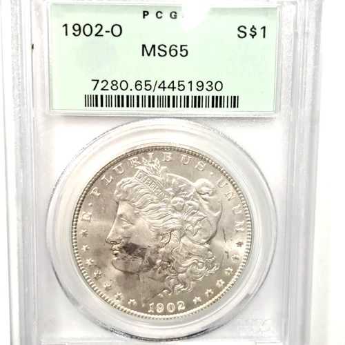 1902年 モルガン銀貨 PCGS OGH グリーンラベル MS65 ブライトホワイトトーン P252