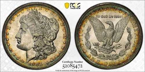 1903年 P モルガン銀貨 PCGS MS-65｜WORLD RESOURCE【QUEEN店】 78,650円